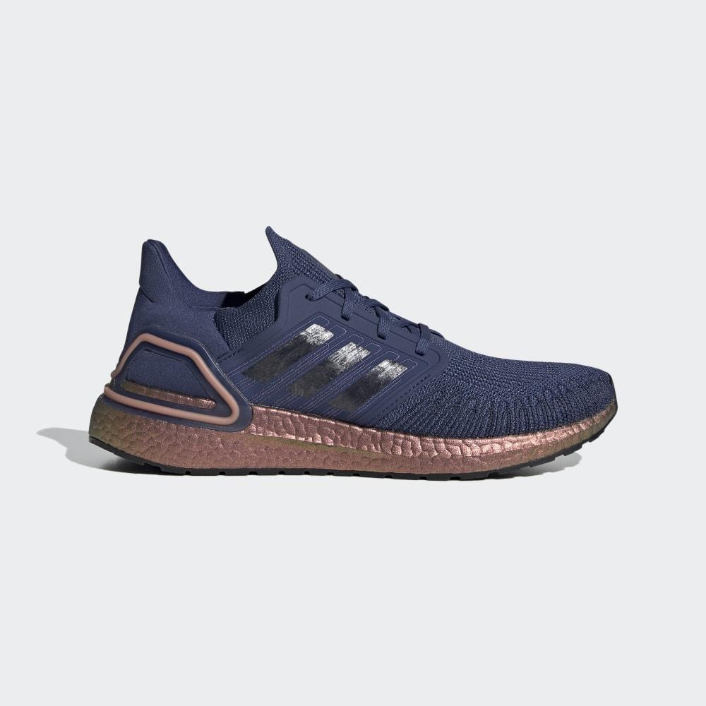 Adidasi Alergare Adidas Ultraboost 20 Barbati Romania - Indigo/Corai FV4394